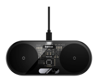 Ładowarka i akumulator BASEUS Podwójna ładowarka bezprzewodowa Qi Digital LED Display 20W WXSX010101